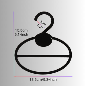 High Quality 5.3/6.7-Inch Durable Black Transparent Eco-Friendly <strong>Multi</strong>-Functional Scarf Necktie Plastic <strong>Hanger</strong> for Wardrobe - Product Image 4