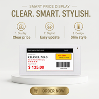 Etiqueta Electrónica Inteligente para Estantes con Pantalla de Tinta Electrónica de 3.7 Pulgadas, Etiqueta de Precio Digital NFC, Etiqueta de Precio Inalámbrica ESL