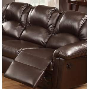 Sofá Reclinable de Dos Plazas Db Motion en Cuero Sintético Marrón con Mecanismo Manual y Brazos Acolchados para Muebles de Sala - Product Image 5