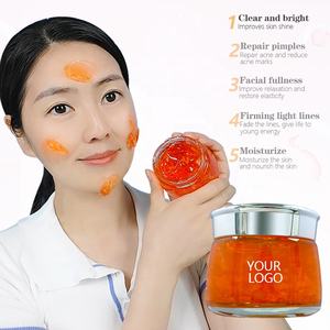 OEM Masque à la rose 160g Gel de nuit sans lavage Masque pour le visage Vegan Crème pour gelée endormie hydratante infusée à la vitamine C Crème aux pétales de rose - Product Image 6