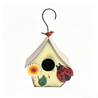 Nouvelle Niche à Oiseaux Décorative en Métal Étanche Populaire, Artisanat en Fer pour Jardin Extérieur et Cour Arrière