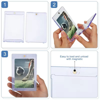 Étui de présentation magnétique à une touche ultra transparent pour cartes Pokémon TCG et cartes de sport