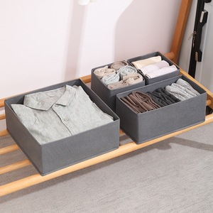 Clothing Organizer Foldable Drawer Style Large Capacity Divided Compartments For <b>Wardrobe</b> Underwear Pants Storage Box - Product Image 3