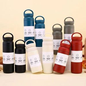 Termo Creativo de 500 ml, Acero Inoxidable 304, Ecológico, Portátil para Estudiantes, Taza para Agua/Té con Asa, Apto para Agua Hirviendo, Caja de Regalo - Product Image 3