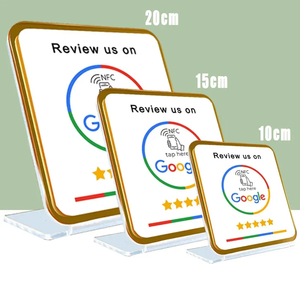 Socia Media Ntag213 215 216 Acrílico Tap Stand Table Display Qr Code Nfc Stand Impresión personalizada - Product Image 4
