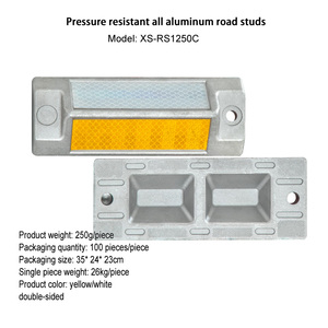 Dissuasori Stradali in Alluminio ad Alta Resistenza alla Compressione, Dissuasori Stradali Altamente Riflettenti a Occhio di Gatto per la Segnaletica Stradale - Product Image 4