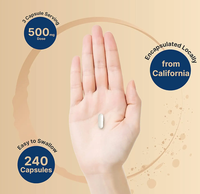 Complément en marque blanche Citrate de magnésium 500mg 240 gélules Haute pureté Forme élémentaire Certifié Halal/Kosher Usage adulte