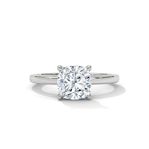 Best Price RAAMAA Women's Trendy 10k 14k White Gold Lab Grown Diamonds VVS2 Clarity <b>Cushion</b> Cut for Weddings - Product Image 1