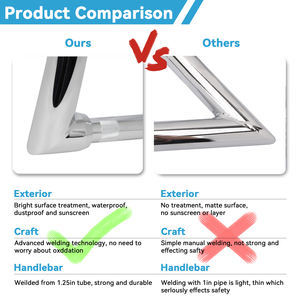 Guidon de <span class=keywords><strong>moto</strong></span> personnalisable haute performance 14'' 16'' Rise 2'' Ape Hanger en aluminium compatible avec Softail Fat Boy - Product Image 3