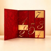 Boîte cadeau de Noël personnalisée, boîte rigide pour bijoux, emballage de collier, coffret calendrier de l'avent multi-tiroirs en papier