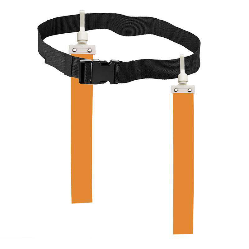 Ceinture à boucle drapeau orange