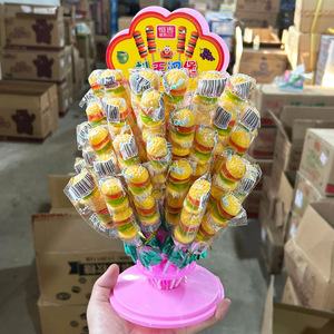 HY Toys60 ranuras gratis Hamburguesa a la parrilla para niños Candy Gummy Lollipop Recompensa alabanza niños bocadillos divertidos - Product Image 4