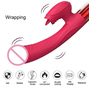 Hot Sale Tongue Licking Rabbit <b>Vibrator</b> G Spot Clitoris Stimulator Dildo Thrusting 100% Waterproof USB Rechargeable 10 - Product Image 2