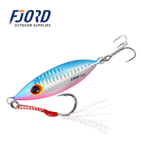 Leurres de pêche coulants en métal FJORD 30g 40g 60g avec yeux 3D simulés, appâts jig pour poissons d'eau salée