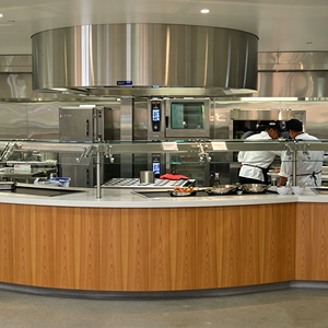<span class=keywords><strong>Hotte</strong></span> de cuisine ouverte à montage au plafond, <span class=keywords><strong>hotte</strong></span> <span class=keywords><strong>aspirante</strong></span> ronde pour cuisine commerciale avec éclairage - Product Image 5