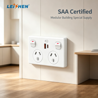 Prise double australienne homologuée SAA avec chargeur USB A&C 20W