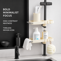 Organisateur de robinet de cuisine et porte-éponge pour évier de cuisine et tuyau de salle de bain
