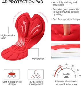 Campione gratuito <span class=keywords><strong>pantaloncini</strong></span> da ciclismo da <span class=keywords><strong>uomo</strong></span> <span class=keywords><strong>pantaloncini</strong></span> da ciclismo imbottiti 4D <span class=keywords><strong>Mountain</strong></span> <span class=keywords><strong>bike</strong></span> pantaloni intimi traspiranti per biciclette - Product Image 4