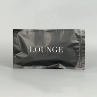 Sac d'emballage personnalisé noir mat à soufflets latéraux pour sweats à capuche, sac refermable en aluminium Mylar pour cheveux, vente en gros