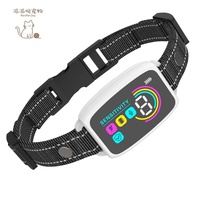 Neues Intelligentes Anti-Bell-Hundetrainingshalsband LCD-Farbbildschirm Automatische Sprachsteuerung IP67 Wasserdicht 300mAh Akku Kunststoff