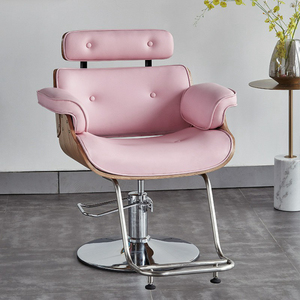 Chaise de Salon de beauté noire de luxe <span class=keywords><strong>coiffure</strong></span> plateau rotatif à 360 degrés chaise de levage de coiffeur pivotant - Product Image 2