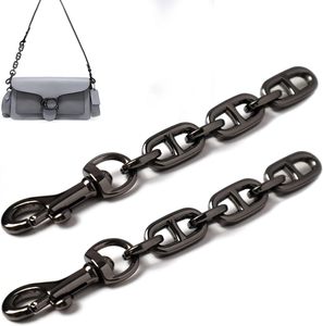 Pcs Tabby <b>Purse</b> Strap Extender Woman Bag Chain Extender Shoulder Csrossbody <b>Purse</b> Chain Extender For Nolita Gunmetal Black Strap - Product Image 1