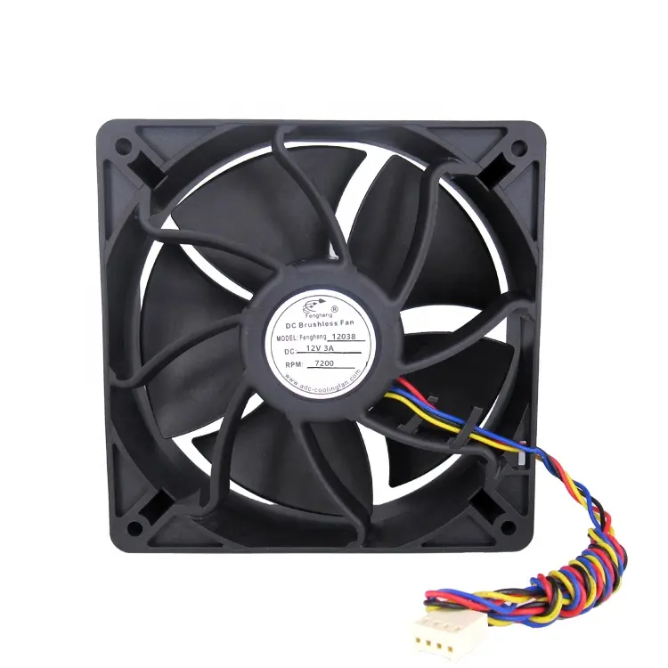 120x120x38mm 120mm 12038 DC 12V 4Pin Brushless Cooling Fan High Speed Axial Flow Fans 7200RPM Exhaust Fan