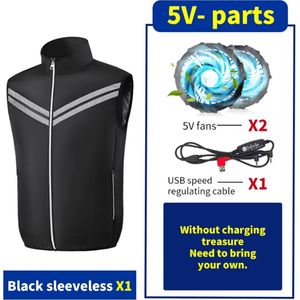 Air Conditioned Canvas <b>Cooling</b> <b>Jacket</b> with Fan Windproof Short for Summer Outdoor Use for Men and Women - Product Image 5