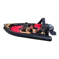 Bateaux semi-rigides RHIB 6m Hypalon à coque en aluminium en V profond, best-sellers, avec pont solaire
