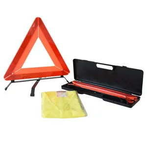 Rompi Keselamatan Penggunaan Otomatis Kit Peralatan Mobil Segitiga Peringatan Perjalanan Universal Car Roadside Emergency Survival Kit