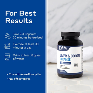 OEM Capsules de nettoyage du <span class=keywords><strong>côlon</strong></span> de désintoxication du <span class=keywords><strong>foie</strong></span> avec supplément de racine de pissenlit à l'extrait d'artichaut en psyllium de qualité supérieure - Product Image 5