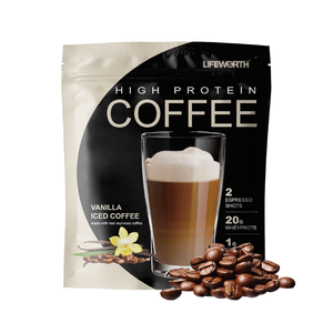 LIFEWORTH yüksek <span class=keywords><strong>Protein</strong></span> Espresso Keto dostu anında buzlu kahve proteini tozu - Product Image 2