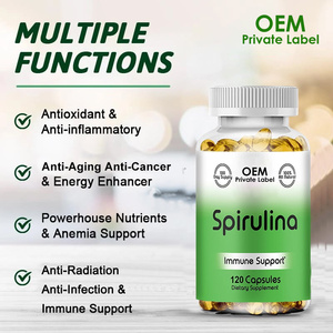 OEM Spirulina <span class=keywords><strong>Softgel</strong></span> capsule vitamina selenio clorella integratore 500mg di clorella naturale Spirulina Softgels - Product Image 2