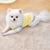 Pakaian Anjing Rompi Musim Panas Teddy untuk Pomeranian Schnauzer Poodle Anjing Kecil Kucing Model Waffle Tipis Gaya Kasual Poliester Dapat Disesuaikan