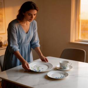 Juego de Vajilla de Porcelana Alemana con Diseño Floral Harvit, 30 Piezas, Hecho en China, Juego de Vajilla para Fiestas, Precio Económico al por Mayor - Product Image 4