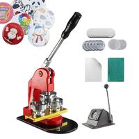 Kit de máquina para hacer insignias de 58 mm, prensa manual para botones de hojalata, herramienta de bricolaje para hacer insignias con 100 juegos de suministros