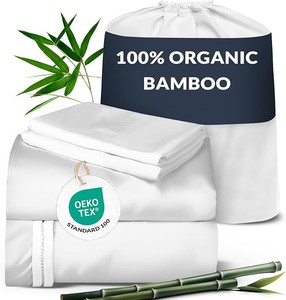 舒适的床上用品100% 竹床垫保护器冷却竹片套装 - Product Image 6