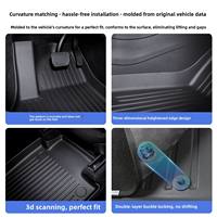 Tapis de sol TPE double couche 11 pièces avec couverture amovible Jeanswest pour Tesla New Upgrade Model 3