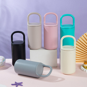 Thermos isotherme portable en acier inoxydable avec poignée, tasse thermique de 350 ml pour les voyages et le bureau - Product Image 2