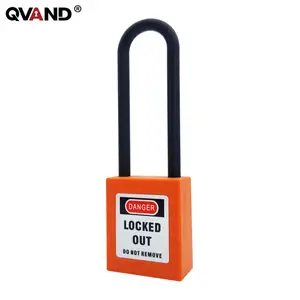Cerradura industrial QVAND de 76mm, bloqueo de seguridad, candados de plástico, llave maestra, cerradura Loto