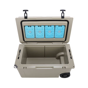 Offre Spéciale – Glacière à roulettes moderne <span class=keywords><strong>en</strong></span> PE, personnalisable avec logo OEM, grande capacité 55QT, haute qualité, portable et rotomoulée pour aliments - Product Image 6