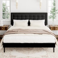 Lit rembourré en tissu élégant, avec finition textile haut de gamme et assemblage facile, idéal pour les boutiques e-commerce – Meilleure vente en gros