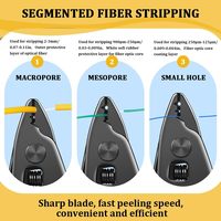 Dénudeur de câbles à fibres optiques, outil multifonctionnel, coupe-fibre, dénudeur de câbles à trois trous pour fibres avec revêtement de pont