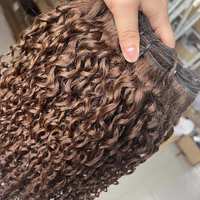 Extensions de cheveux humains vierges bouclés vietnamiens 16A # Extensions de cheveux Remy non traités à double trame, ondulés en profondeur, pour tissage