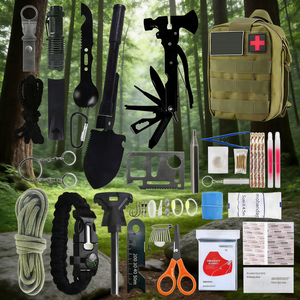 Kit de survie pour aventures en plein air, équipement de <span class=keywords><strong>camping</strong></span>, outils de survie, sac de survie, équipement de survie en milieu sauvage, mini kit d'outils - Product Image 1