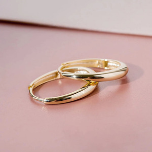 Orecchini a polsino ovali da donna, semplici e minimalisti, accessori per l'orecchio da indossare tutti i giorni - Product Image 2