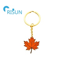 Porte-clés feuille d'érable en alliage de Zinc personnalisé pour femmes porte-clés mignon porte-clés automne automne cadeaux d'amant de feuille d'érable dame porte-clés