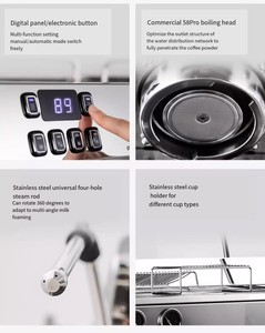 Máquina <span class=keywords><strong>de</strong></span> Espresso Automática <span class=keywords><strong>de</strong></span> Grado Comercial, Doble Cabezal, Acero Inoxidable, Equipo Todo en Uno para <span class=keywords><strong>Café</strong></span> Especializado y Té, para Uso en Hoteles - Product Image 6