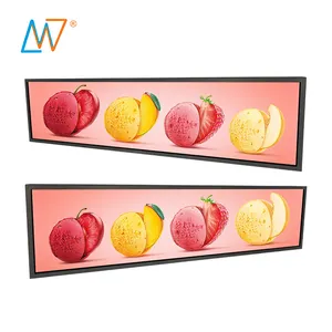57 Inch Digital Signage Ultra Wide Stretched Bar Lcd Tft Shelf Advertising Display Screen For Supermarket
