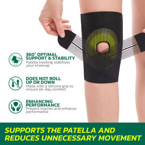 Genouillères de sport respirantes, légères, antidérapantes, en polyester et nylon fin, pour la course à pied, le football, le basketball, printemps, unisexe - Product Image 5